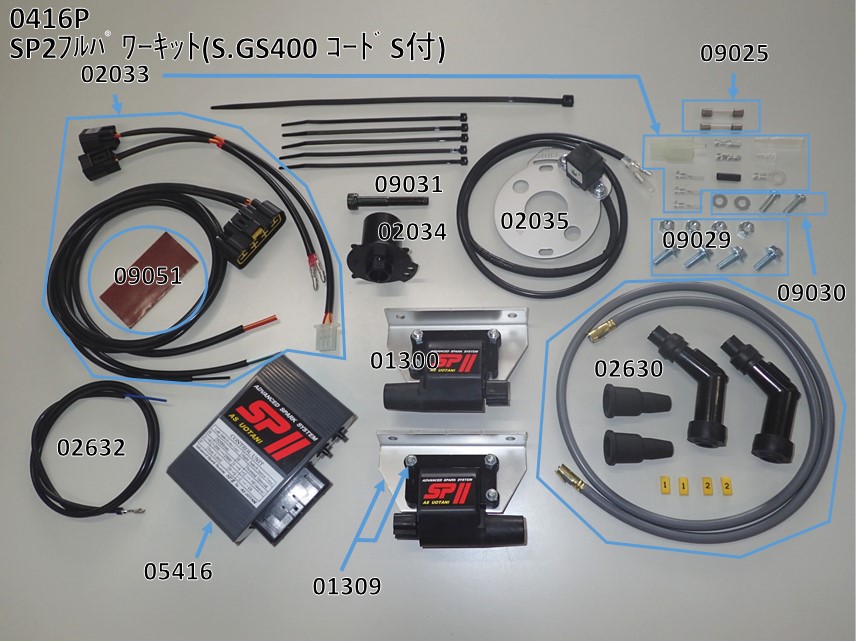S.GS400(コードセット付)｜バイクの点火システム、パワーコイルの開発 